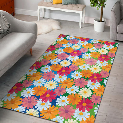 Daisy Pattern Print Design DS05 Area Rugs