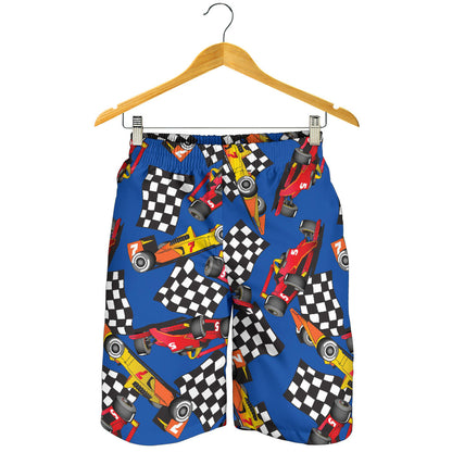 Racing Pattern Print Design A01 Mens Shorts