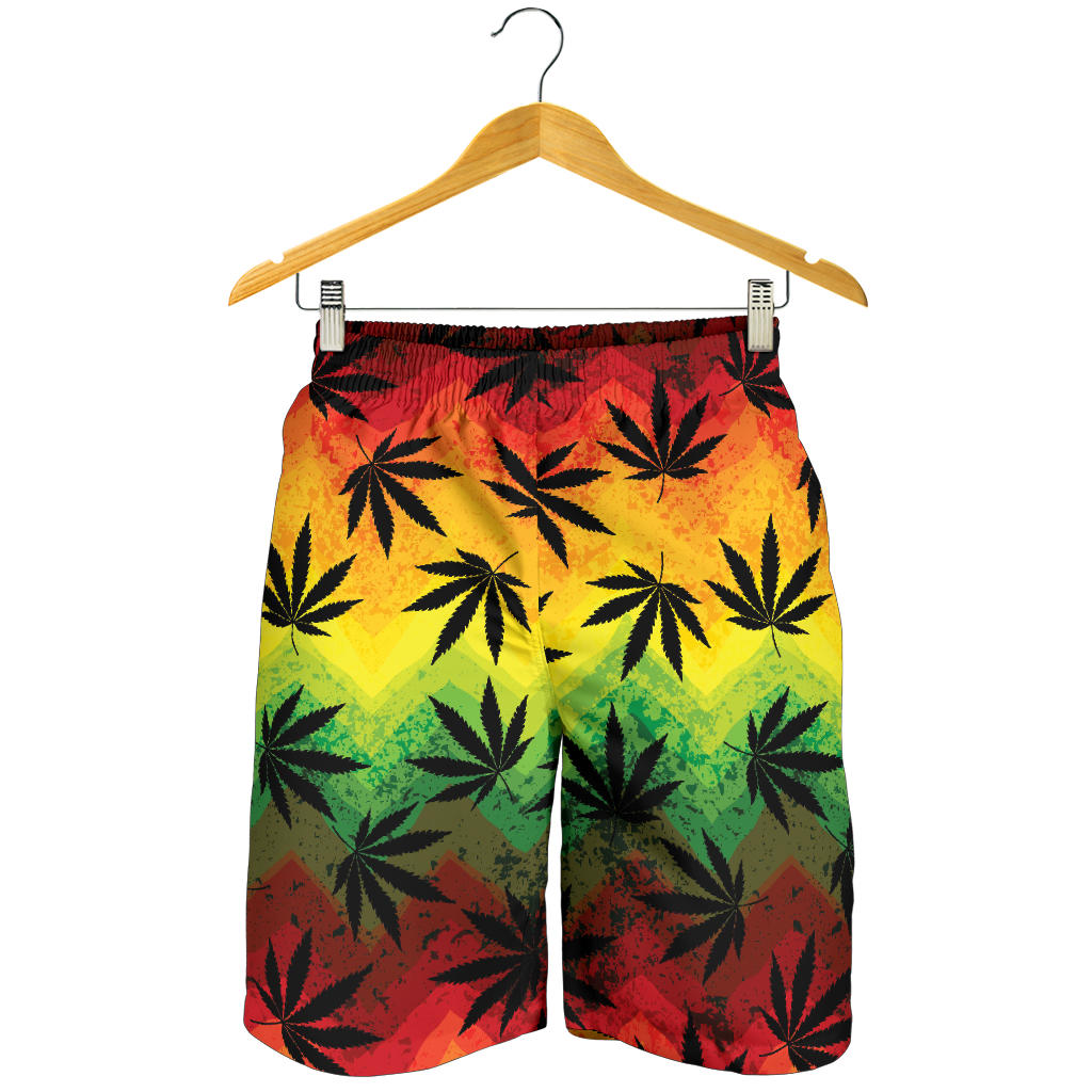 Rasta Pattern Print Design A02 Mens Shorts