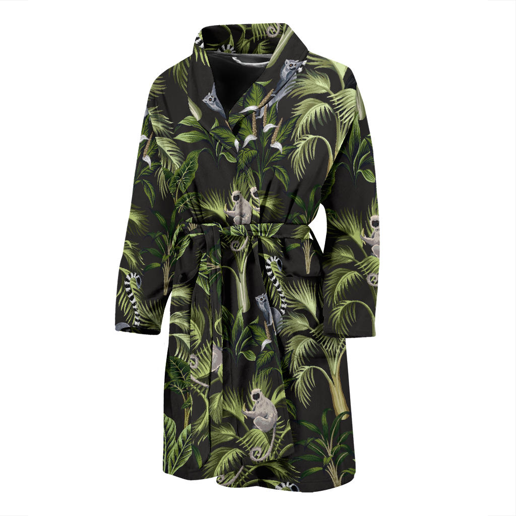 Rainforest Pattern Print Design RF05 Men Bathrobe