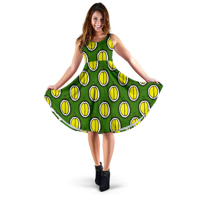 Durian Pattern Print Design DR01 Midi Dress