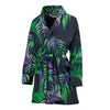 Palm Leaves Pattern Print Design PL04 Women Bathrobe