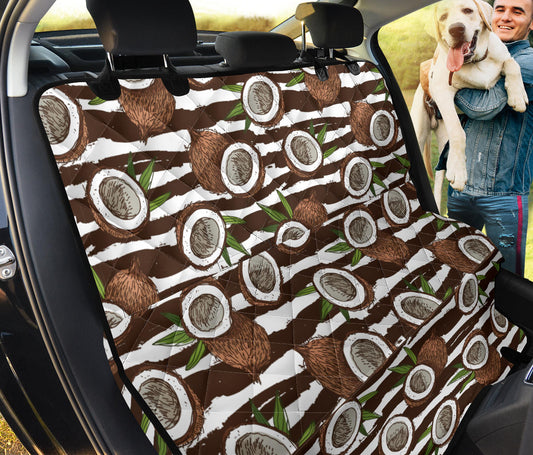 Coconut Pattern Print Design CN04 Rear Dog  Seat Cover