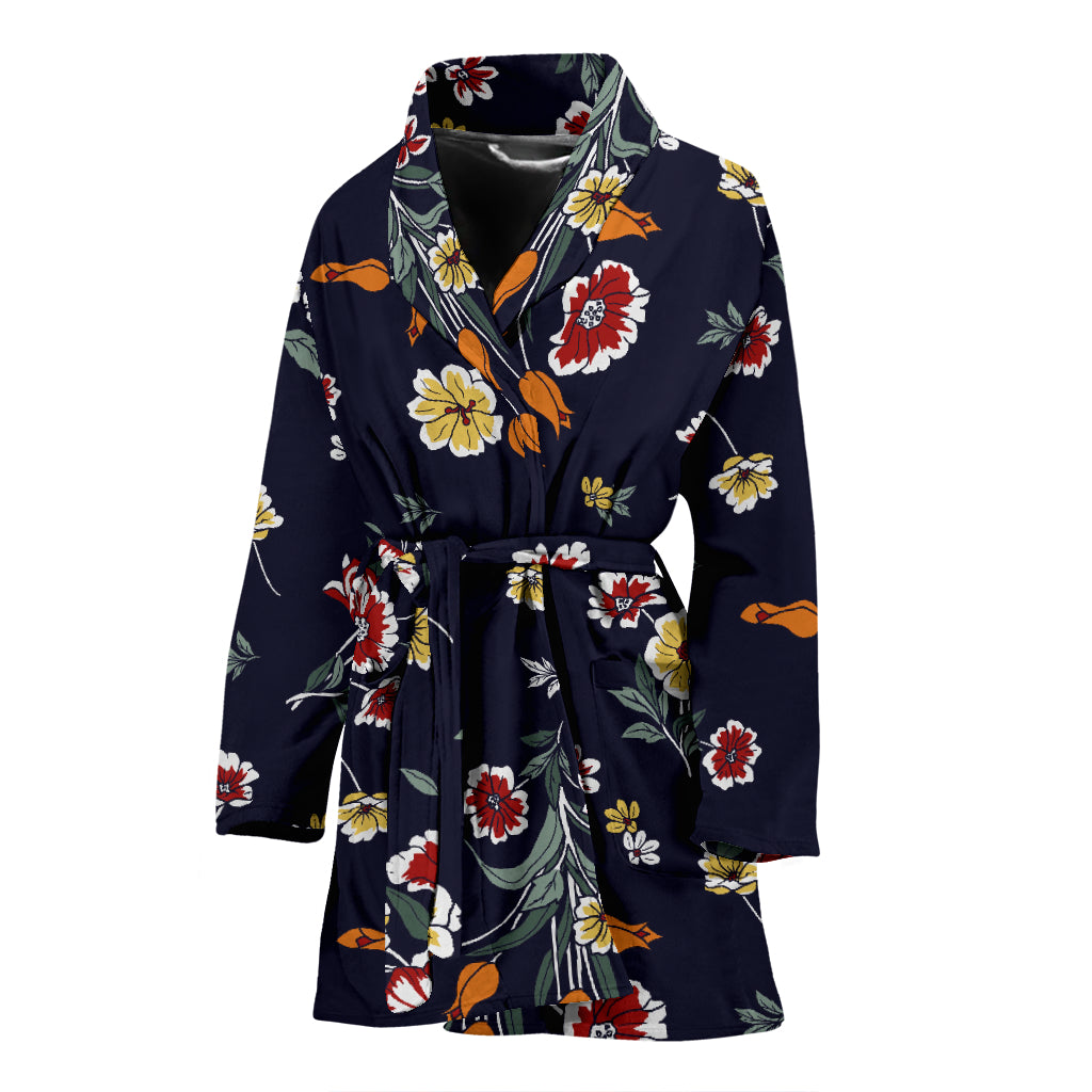 Summer Floral Pattern Print Design SF01 Women Bathrobe