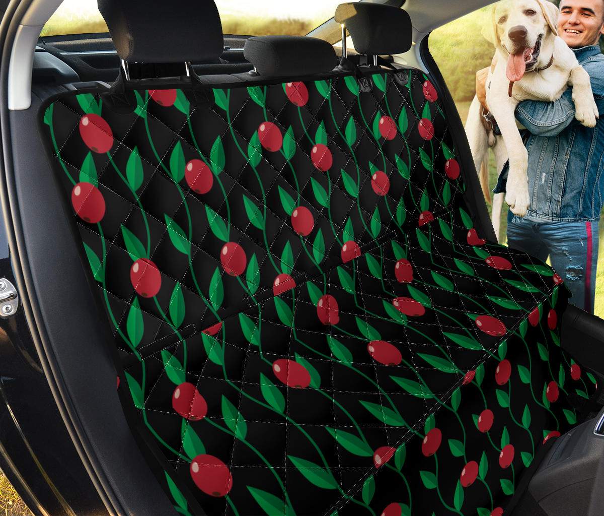 Cranberry Pattern Print Design CB01 Rear Dog  Seat Cover