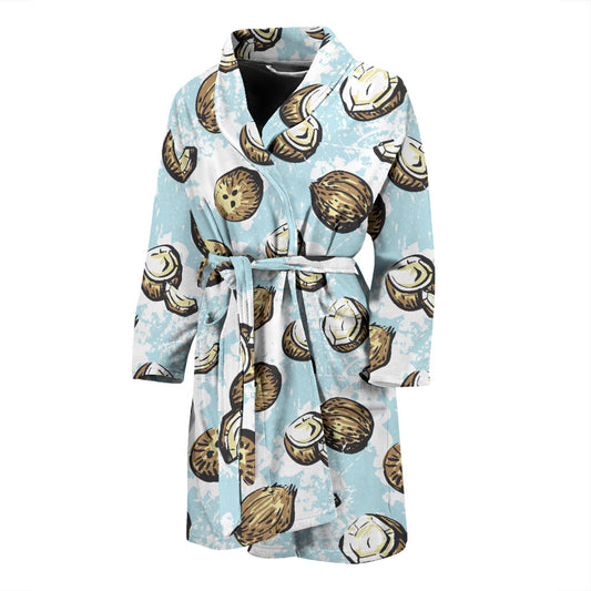 Coconut Pattern Print Design CN01 Men Bathrobe