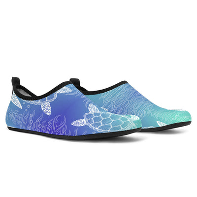 Sea Turtle Draw Aqua Water Shoes