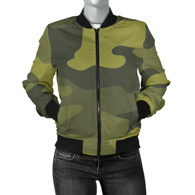 Military Camouflage Pattern Print Design 02 Women's Bomber Jacket