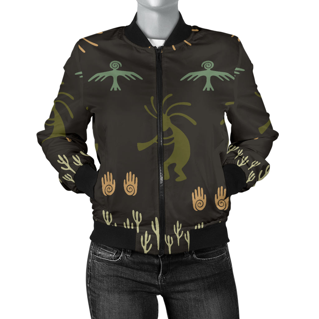Mayan Pattern Print Design 04 Women's Bomber Jacket