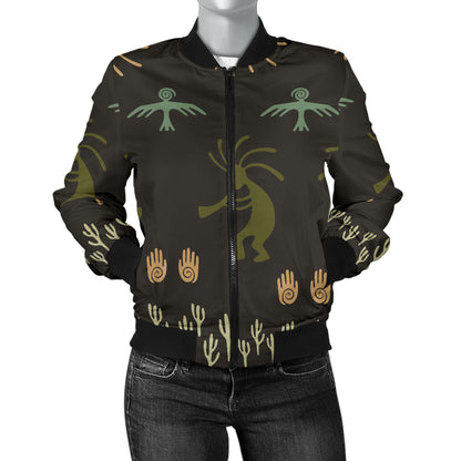 Mayan Pattern Print Design 04 Women's Bomber Jacket