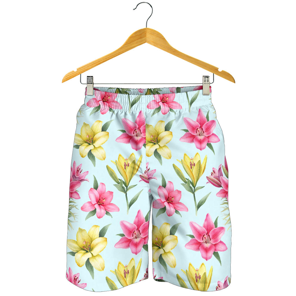 Lily Pattern Print Design LY010 Mens Shorts
