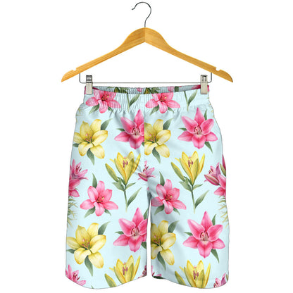 Lily Pattern Print Design LY010 Mens Shorts