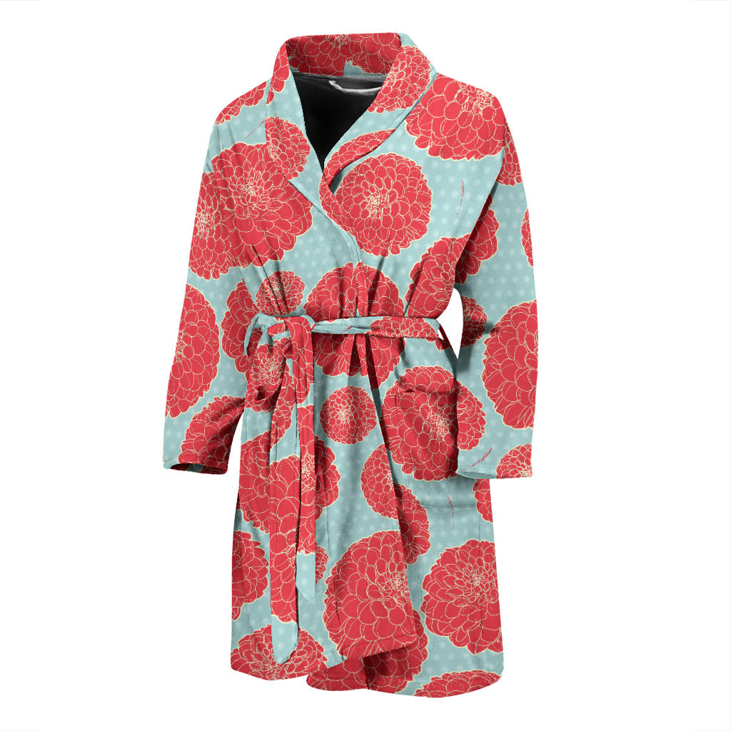 Marigold Pattern Print Design MR03 Men Bathrobe