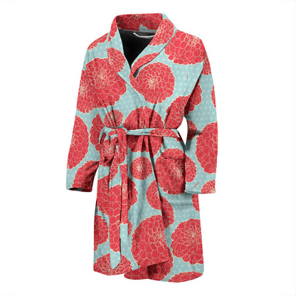 Marigold Pattern Print Design MR03 Men Bathrobe