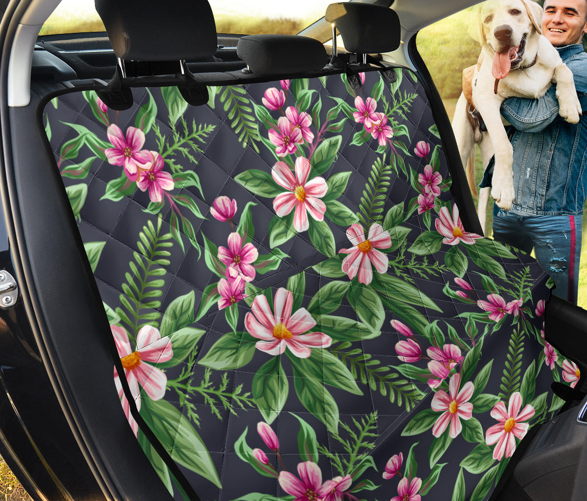Summer Floral Pattern Print Design SF010 Rear Dog  Seat Cover