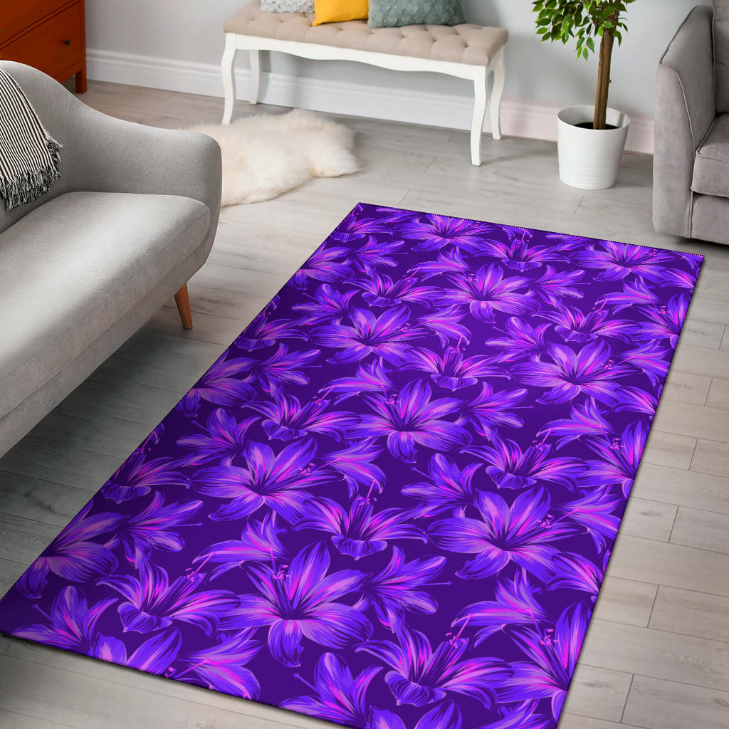 Amaryllis Pattern Print Design AL03 Area Rugs