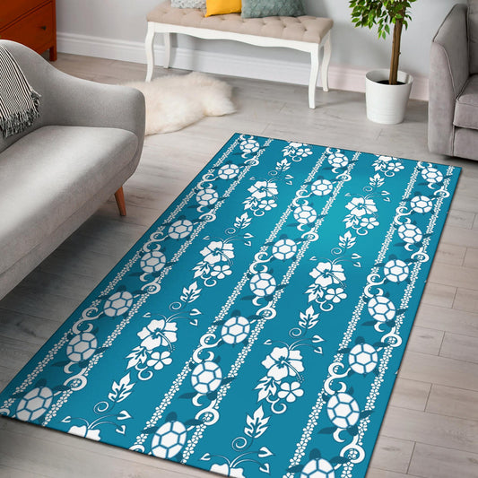 Hawaiian Themed Pattern Print Design H025 Area Rugs