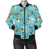 Butterfly Pattern Print Design 010 Women's Bomber Jacket