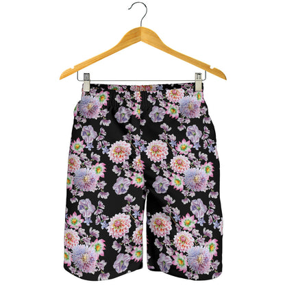 Dahlia Pattern Print Design DH012 Mens Shorts