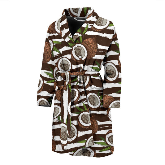 Coconut Pattern Print Design CN04 Men Bathrobe