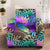 Neon Flower Tropical Palm Leaves Armchair Slipcover