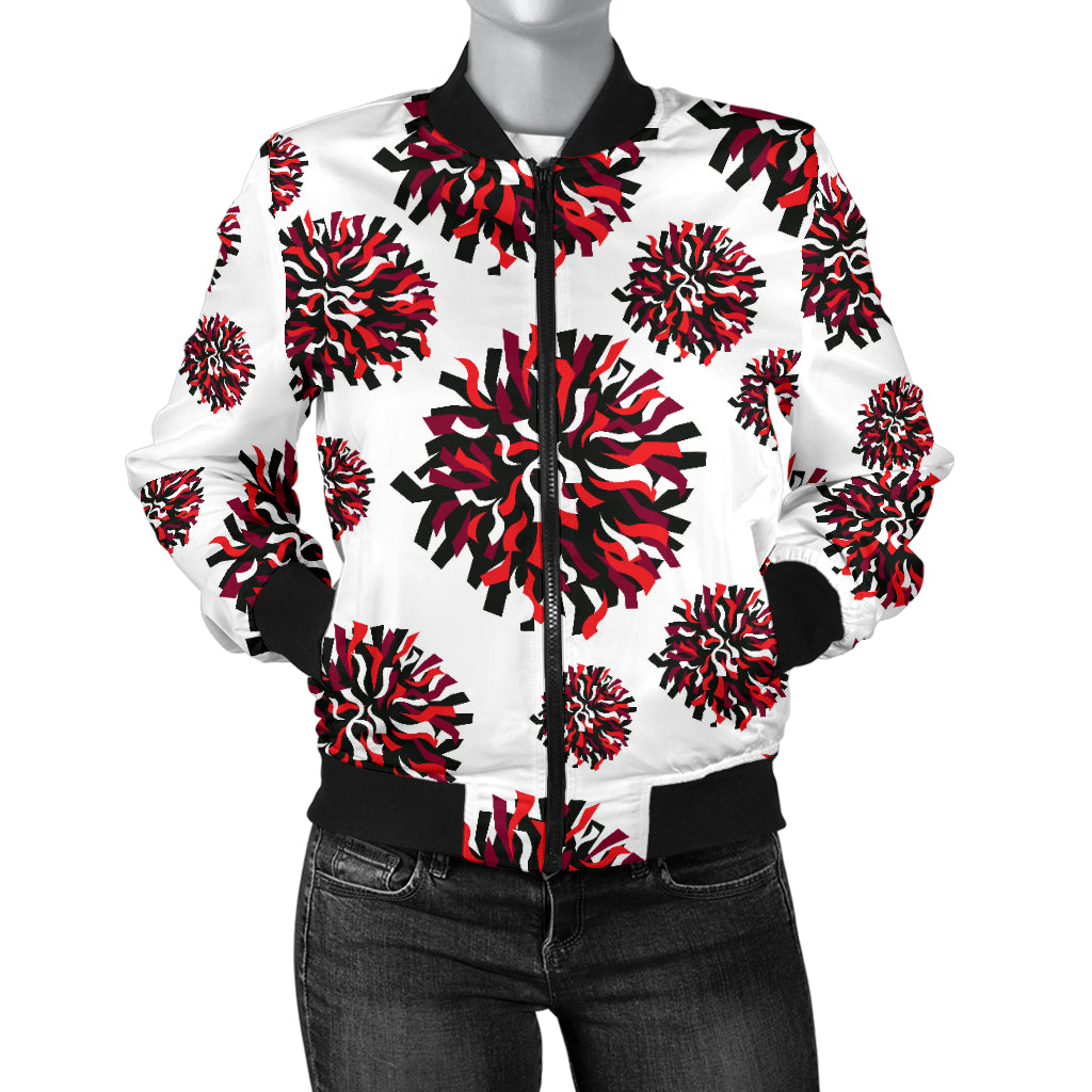Cheerleader Pattern Print Design 01 Women's Bomber Jacket