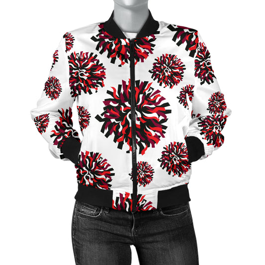 Cheerleader Pattern Print Design 01 Women's Bomber Jacket