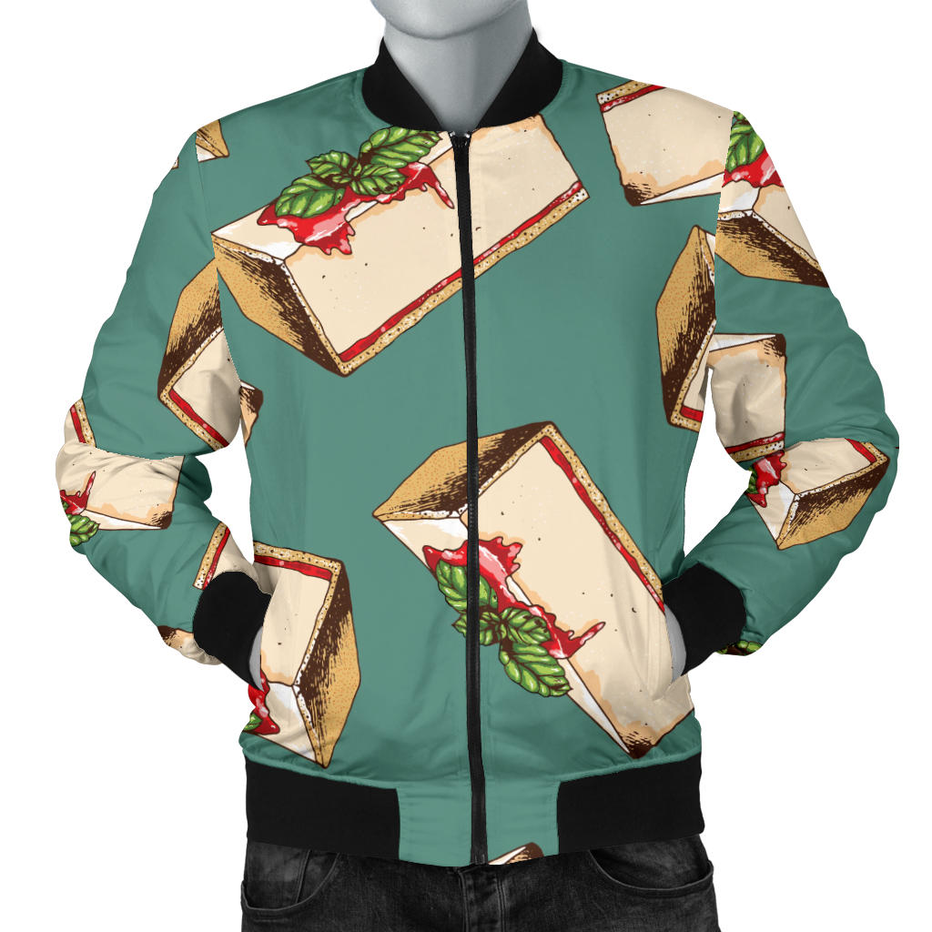 Cheesecake Pattern Print Design CK02 Men Bomber Jacket