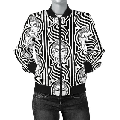 Buddha Pattern Print Design 05 Women's Bomber Jacket