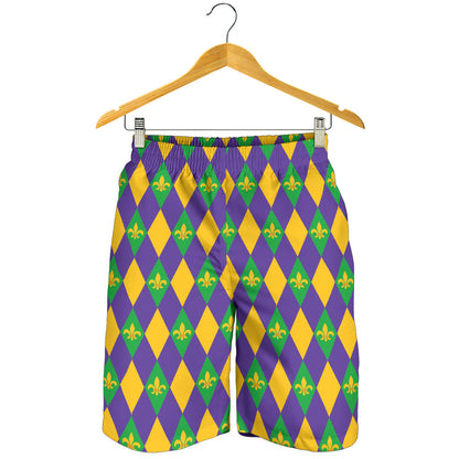 Mardi Gras Pattern Print Design 05 Mens Shorts