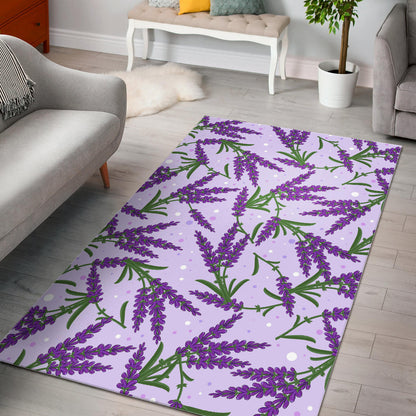 Lavender Pattern Print Design LV02 Area Rugs