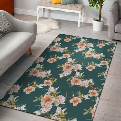 Iris Pattern Print Design IR01 Area Rugs