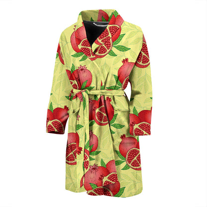 Pomegranate Pattern Print Design PG07 Men Bathrobe