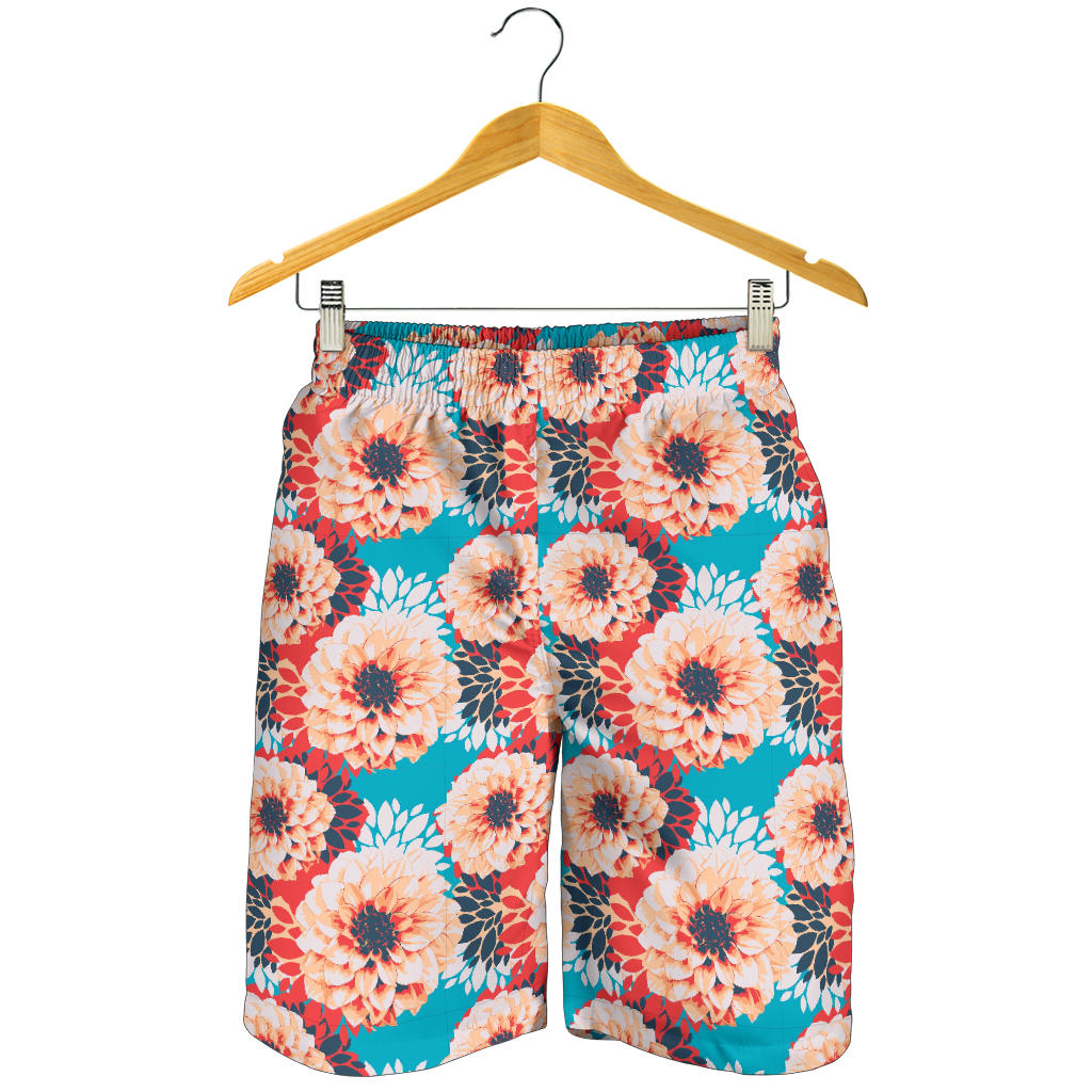 Dahlia Pattern Print Design DH05 Mens Shorts