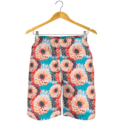 Dahlia Pattern Print Design DH05 Mens Shorts