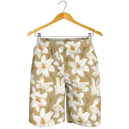 Lily Pattern Print Design LY07 Mens Shorts