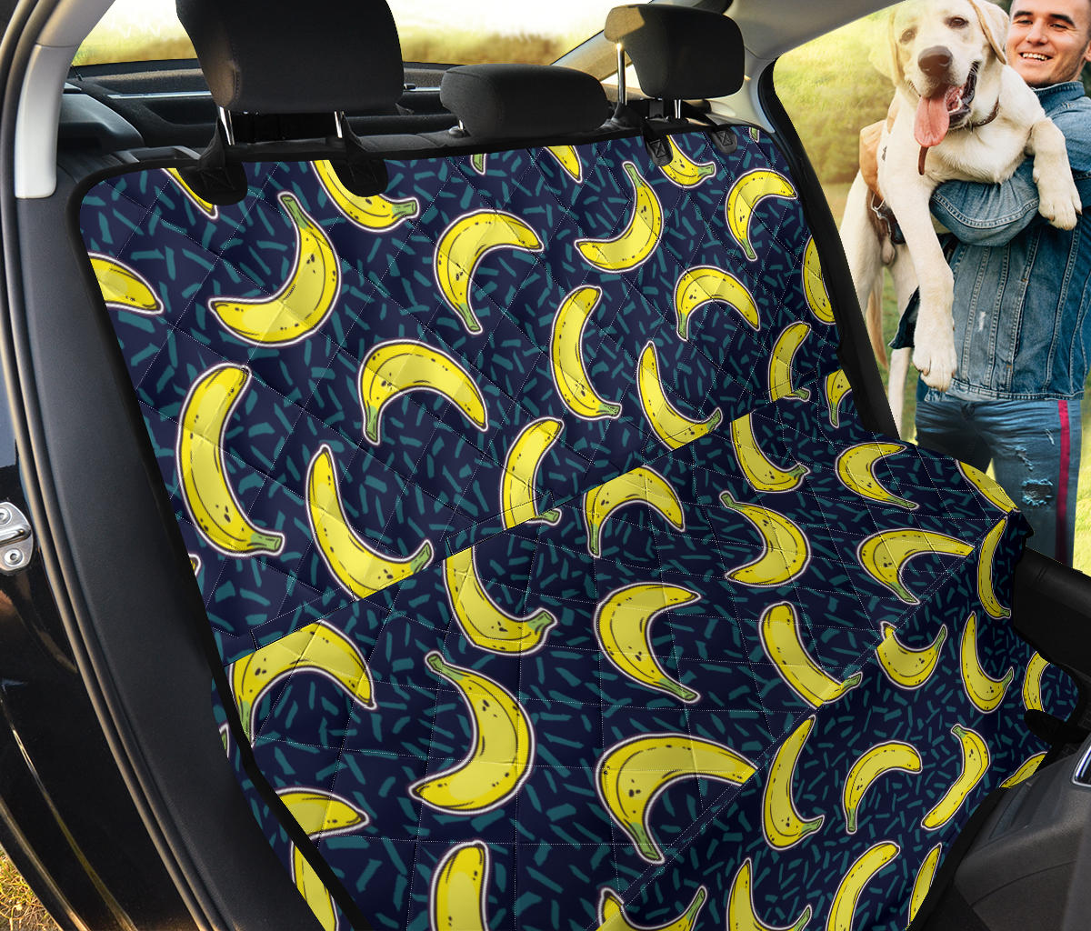 Banana Pattern Print Design BA09 Rear Dog  Seat Cover