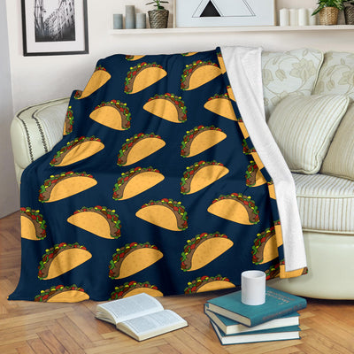 Taco Pattern Print Design TC04 Fleece Blanket