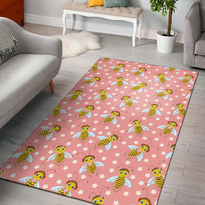 Bee Pattern Print Design BEE07 Area Rugs