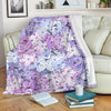 Lilac Pattern Print Design LI01 Fleece Blanket