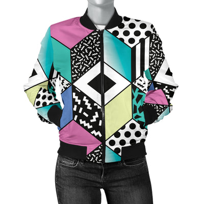 90s Pattern Print Design 3 Women's Bomber Jacket