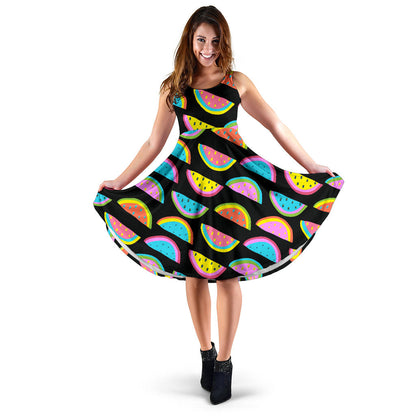 Watermelon Pattern Print Design WM08 Midi Dress