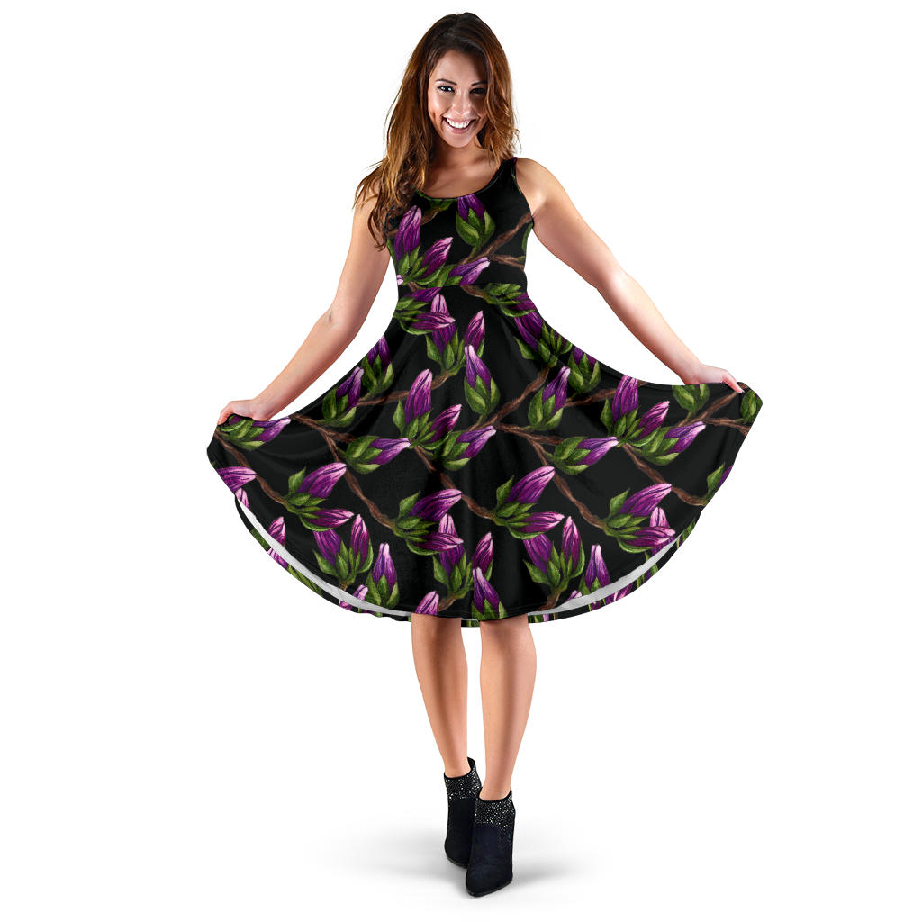 Magnolia Pattern Print Design MAG010 Midi Dress