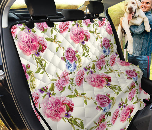 Carnations Pattern Print Design CN02 Rear Dog  Seat Cover