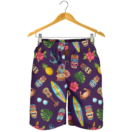 Hawaiian Themed Pattern Print Design H024 Mens Shorts