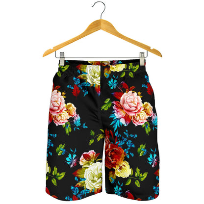 Peony Pattern Print Design PE07 Mens Shorts