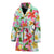 Plumeria Pattern Print Design PM014 Women Bathrobe