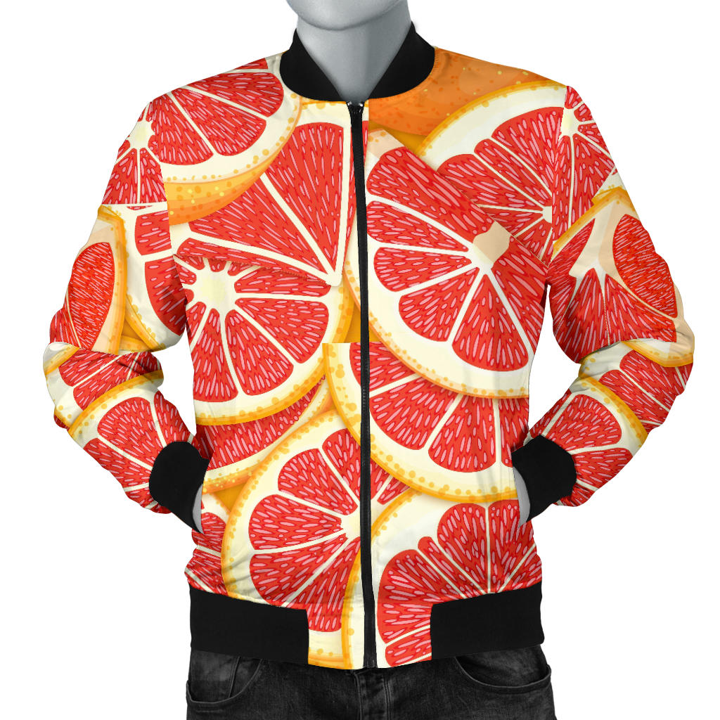 Grapefruit Pattern Print Design GF02 Men Bomber Jacket