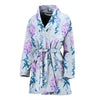 Lilac Pattern Print Design LI05 Women Bathrobe