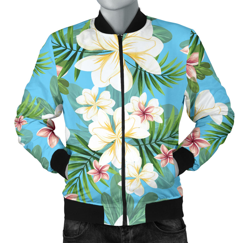 Plumeria Pattern Print Design PM028 Men Bomber Jacket